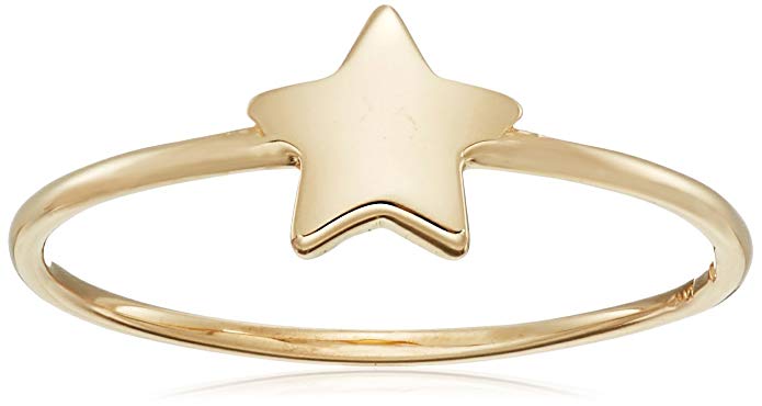 14k Italian Gold Star Ring
