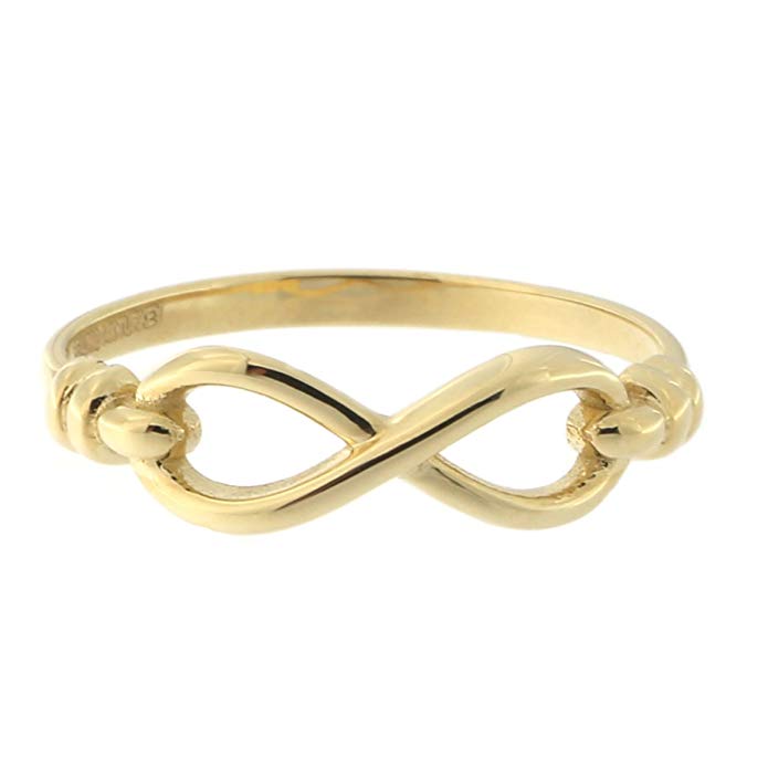 Beauniq 14k Yellow Gold Hooked Infinity Ring