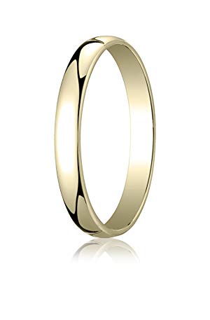 Womens 14K Yellow Gold, 3.0mm Low Dome Light Ring