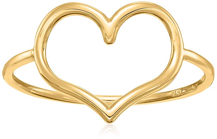 14k Italian Gold Heart Ring