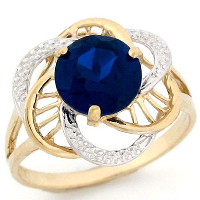 10k Gold Synthetic Birthstone Ring
