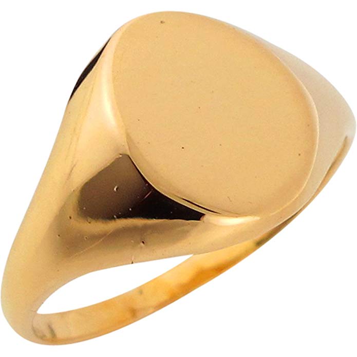 10k Yellow Gold Simple Signet Ladies Ring