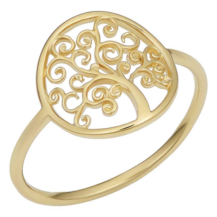 14k Yellow Gold Tree Of Life Ring